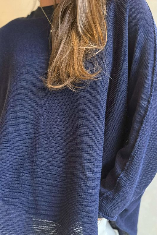 Conrad Slouch Cotton Knit Navy